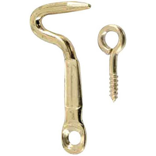 Crochet Demi Rond Acier Laitonné 3.5x25 Sc X3