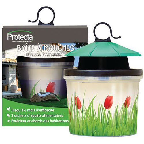 Boite à Mouches Piègeage Ã‰cologique Avec 3 Appats