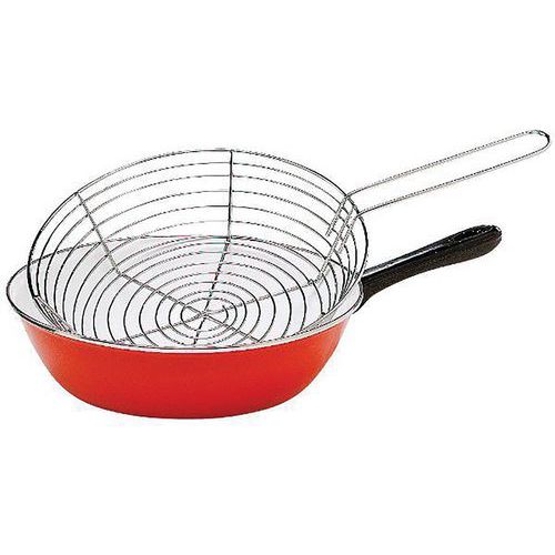 Poêle Friture D.26 Rouge