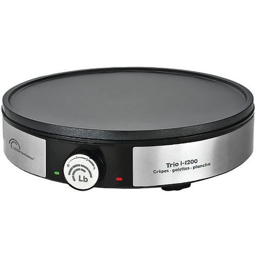 Crépière Plancha Maxi Trio Noir Inox