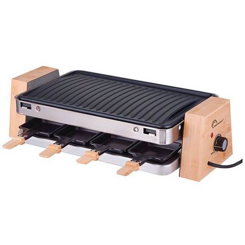 Raclette Gril Bois Inox Pour 8 Personnes Elégance
