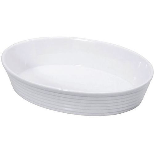 Plat à Four Ovale 26cm En Porcelaine Blanche