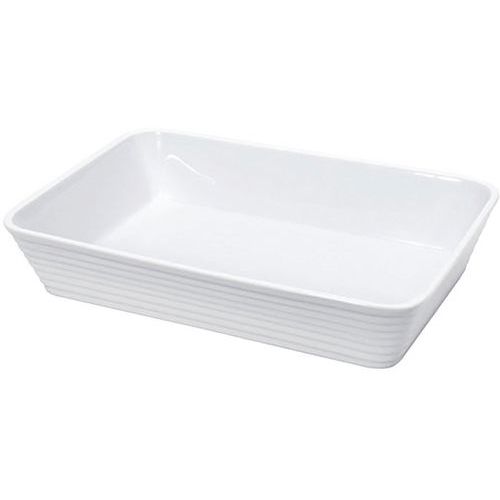 Plat Rectangulaire 35x24x6cm En Porcelaine Blanche