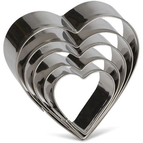 Lot De 5 Découpoirs Coeur Inox 18/0