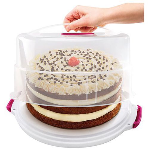Cloche à Gâteaux 36cm Extensible Transp.plastique 15-22cm