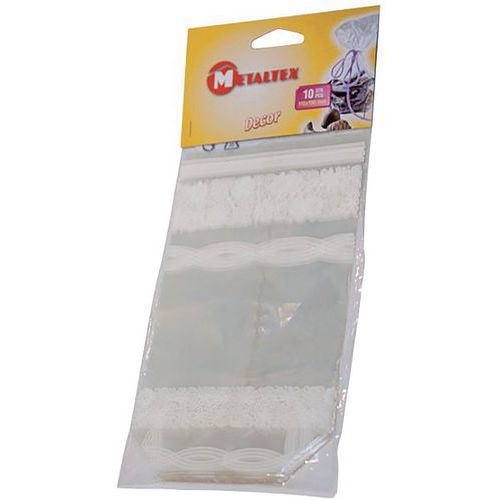 Sachet Cellophane X 10 Décor Dentelle