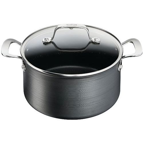 Faitout 24cm 5l + Couvercle En Verre Unlimited Premium Gris