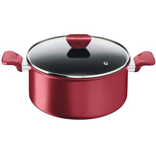 Faitout + Couvercle 24cm 5l Daily Chef Rouge