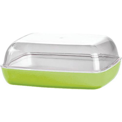 Beurrier Plastique Transparent Vienna Vert 13.5x10.5x5.5 Cm