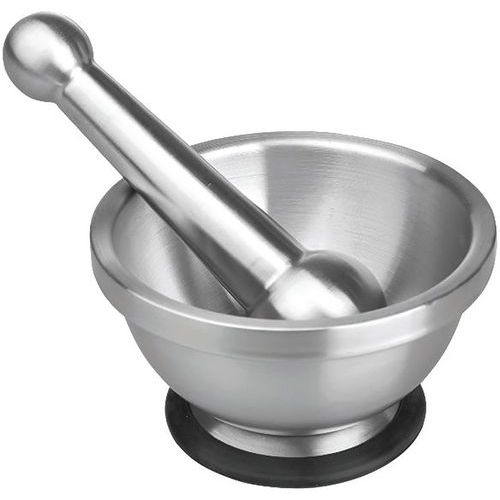 Mortier Inox D.13.5cm X H.7.5cm Avec Pilon