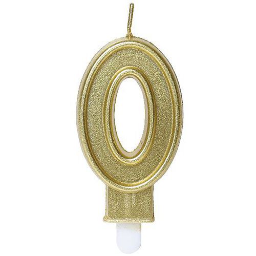 Bougie Chiffre Anniversaire N° 0 Assortis