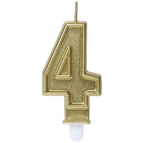 Bougie Chiffre Anniversaire NÂ° 4 Assorti