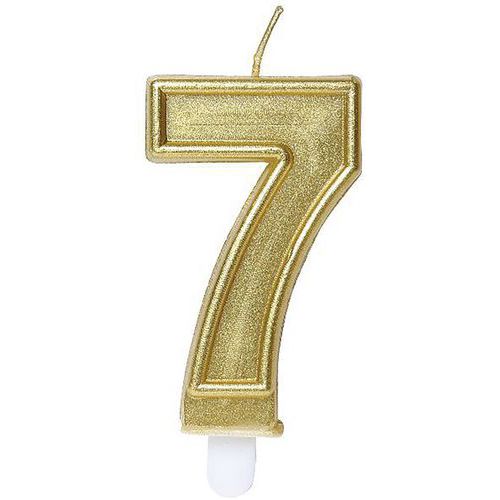 Bougie Chiffre Anniversaire NÂ° 7 Assorti