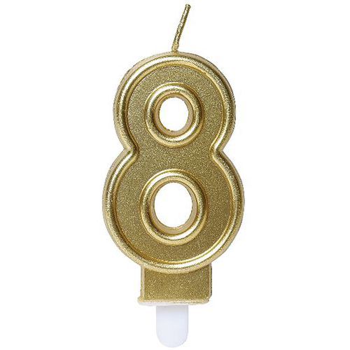 Bougie Chiffre Anniversaire NÂ° 8 Assortis