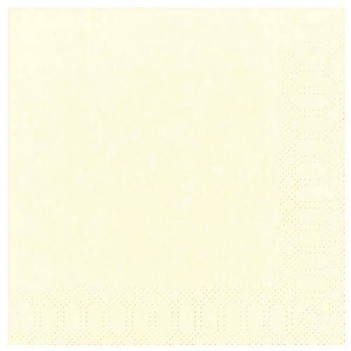 Serviette Ouate 33x33cm 3 Plis X20 Crème
