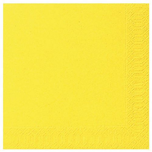 Serviette Ouate 33x33cm 3 Plis X20 Jaune