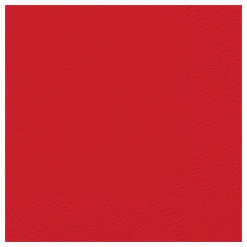 Serviette Ouate 33x33cm 3 Plis X20 Rouge