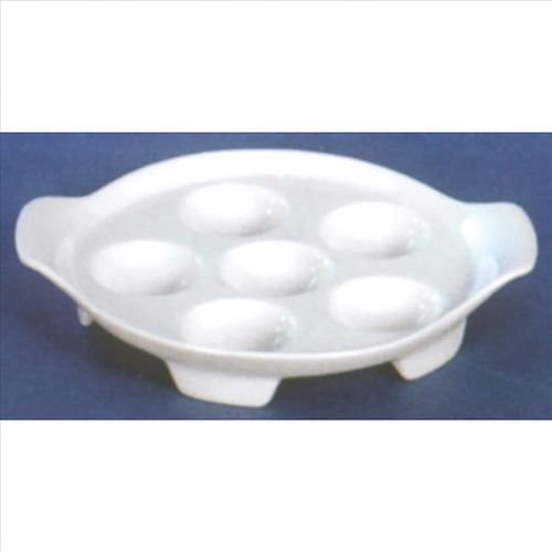 Assiette à Escargots De 6 Trous Blanc