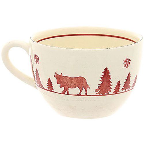 Tasse Jumbo Faience 125cm Vache Rouge