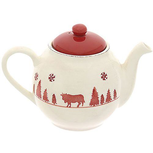 Théière Faience 135cm Vache Rouge