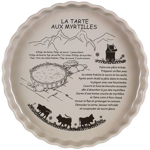 Plat à Tarte Ceramique 28 Cm Taupe