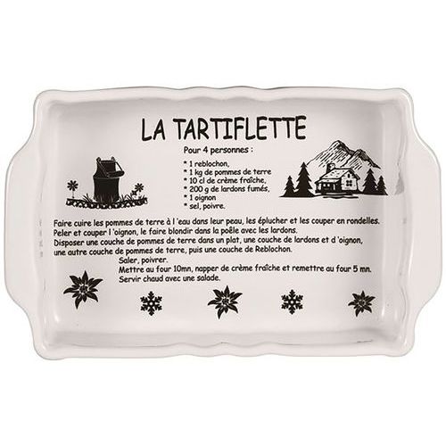 Plat Ceramique Rectangulaire 21 X 12.5 Cm Crème