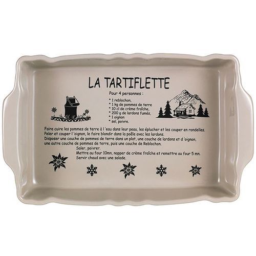 Plat Rectangulaire Ceramique 31 X 19 Cm Taupe