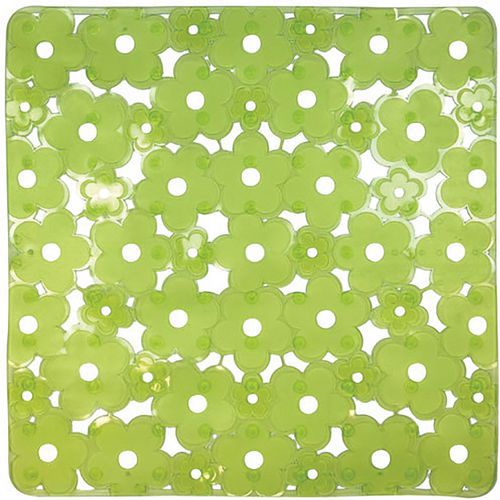 Fond D Evier Fleurs Vert Transparent 32x32cm