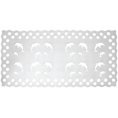 Tapis Fond De Baignoire 36x72cm Dauphins Blanc