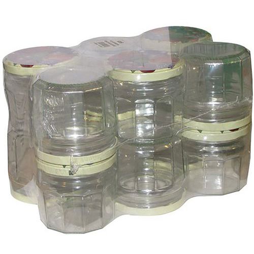 Pack 12 Confituriers 340ml Couvercle Décor Fruits