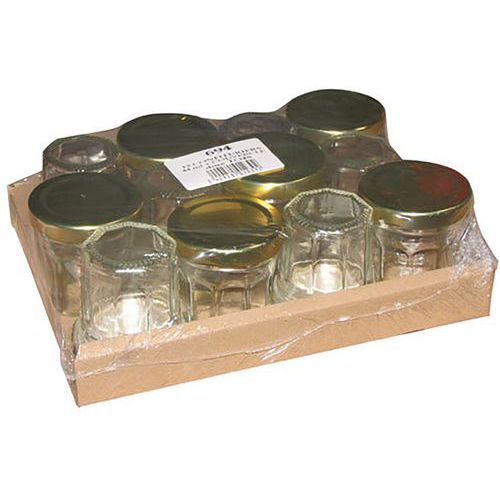 Pack 12 Confituriers 44ml Couvercle Doré