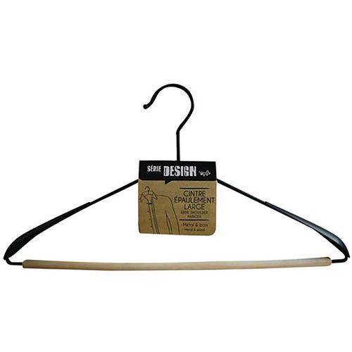 Cintre Epaulement Large Metal Et Bois