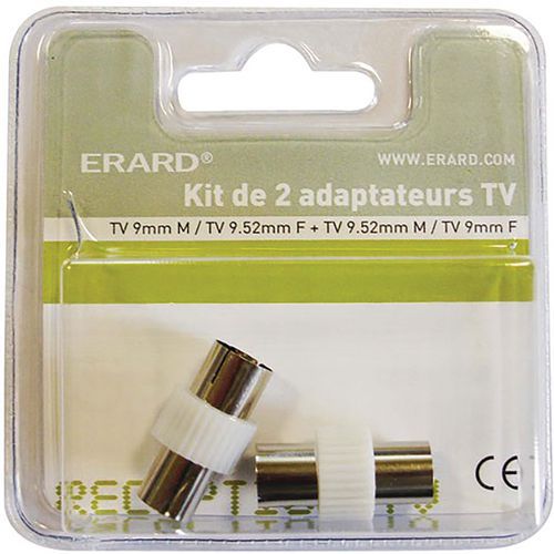 Adaptateur Tv 9mm Mâle/tv 9.52mm Femelle X2 Sur Carte