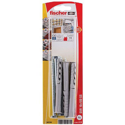 Cheville Rallongee Sxr 10x100 Ss Blister De 4