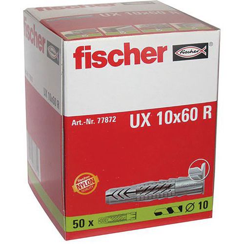 Cheville Ux 10x60 R A Collerette Boite 50p.
