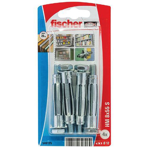 Cheville Corps Creux Hm 8x55 S Blister De 4