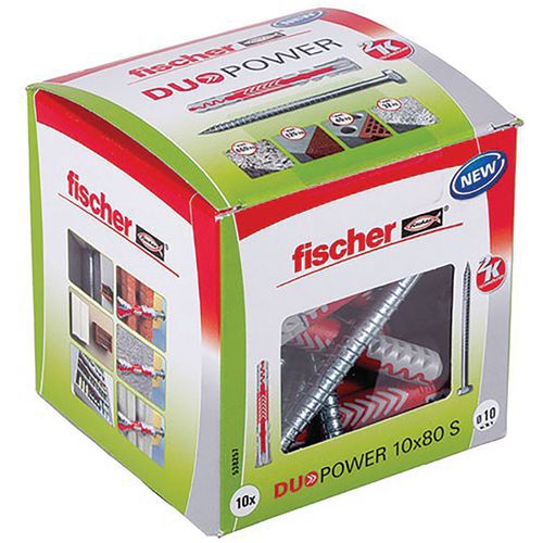 Cheville Duopower 10x80 Avec Vis X10 Pièces