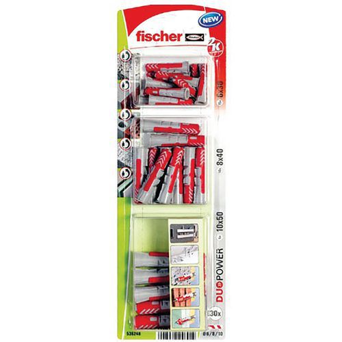 Cheville Duopower Blister 15(6x30) 10 ( 8x40) 5 (10x50)