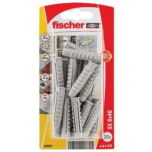 Cheville Nylon Collerette Sx 8x40 K Nv