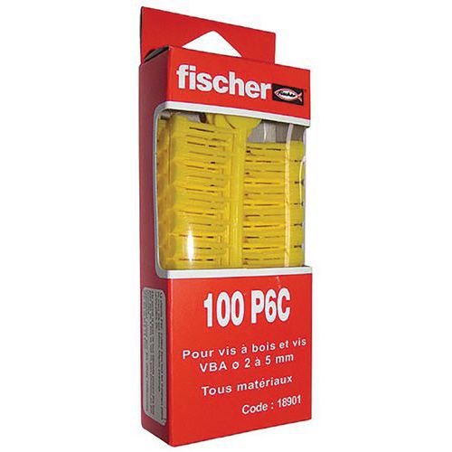 Cheville P 6 C Jaune Boite De 100p