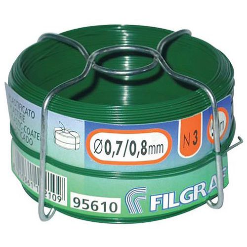 Fil Plastifié Vert Filgraf 5 Bobine 50m Ø80 Mm