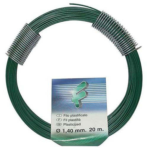 Fil Plastifié Vert 1.4mm Rouleau 20m