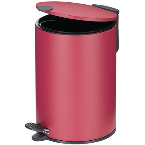 Poubelle Pour Sanitaire 3l Mats 23cm Métal Rouge Pastel