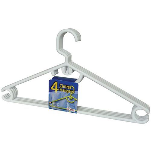 Cintre Adulte Plastique X4 42cm Gain De Place