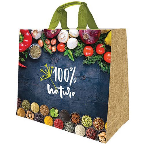 Sac Cabas Polypropylene Tissé 100% Nature 30l