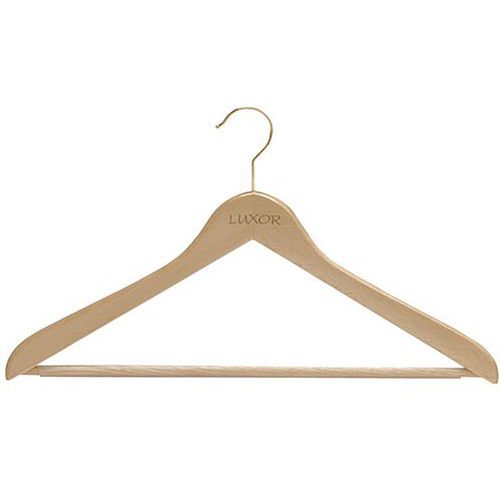 Cintre Luxor Sergent Galbe Naturel Vernis Bad 45cm