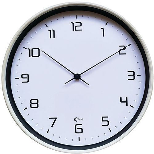 Pendule Silencieuse 30cm Finition Imitation Bois Assorti
