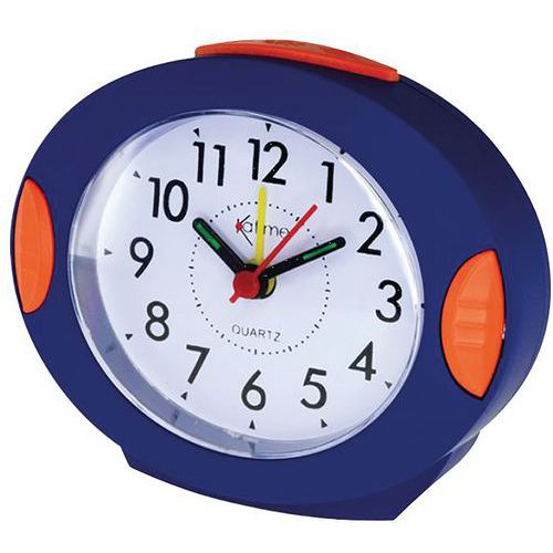 Réveil Ovale Avec Lumière Blister Ass.