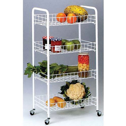Resserre Légume 4corbeilles Fixes Blanc 38x26x86cm 1111