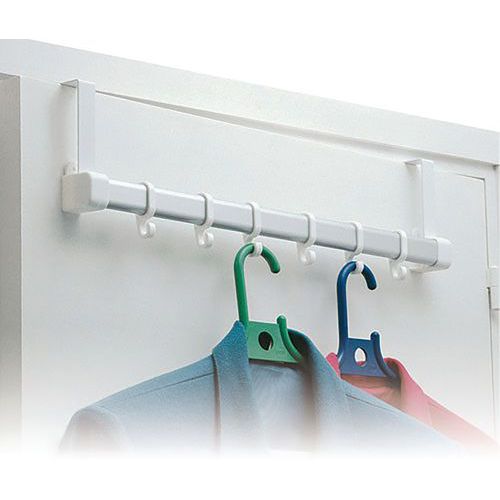 Patère Barre De Porte Avec 6 Crochets Blanc